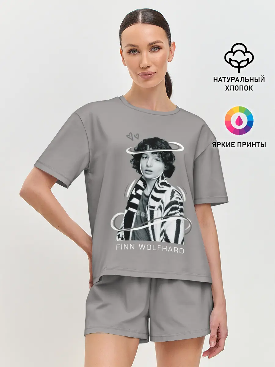 Женская пижама с шортами / finn wolfhard