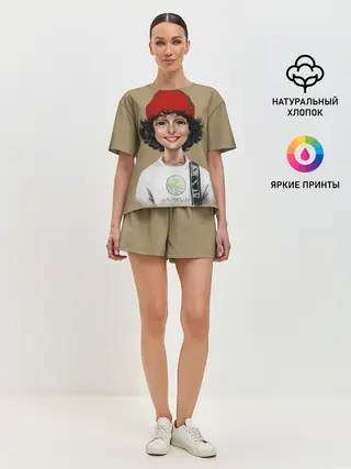 Женская пижама с шортами / finn wolfhard