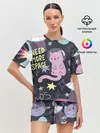 Женская пижама с шортами / Космический кот