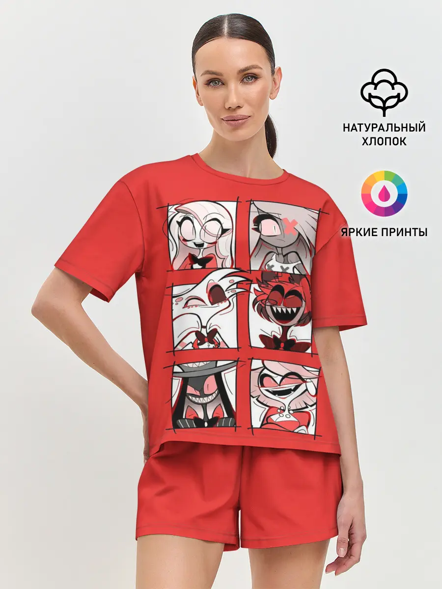 Женская пижама с шортами / Hazbin Hotel