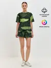 Женская пижама с шортами / Милый крокодил