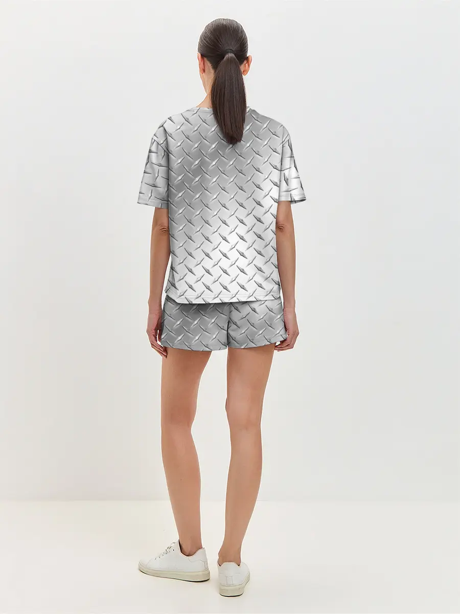 Женская пижама с шортами / Рифлёный металл