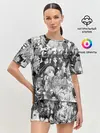 Женская пижама с шортами / МНОГО ЧЕРНО-БЕЛЫХ АНИМЕ ДЕВОЧЕК