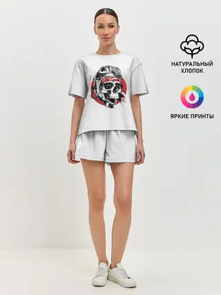Женская пижама с шортами / Череп