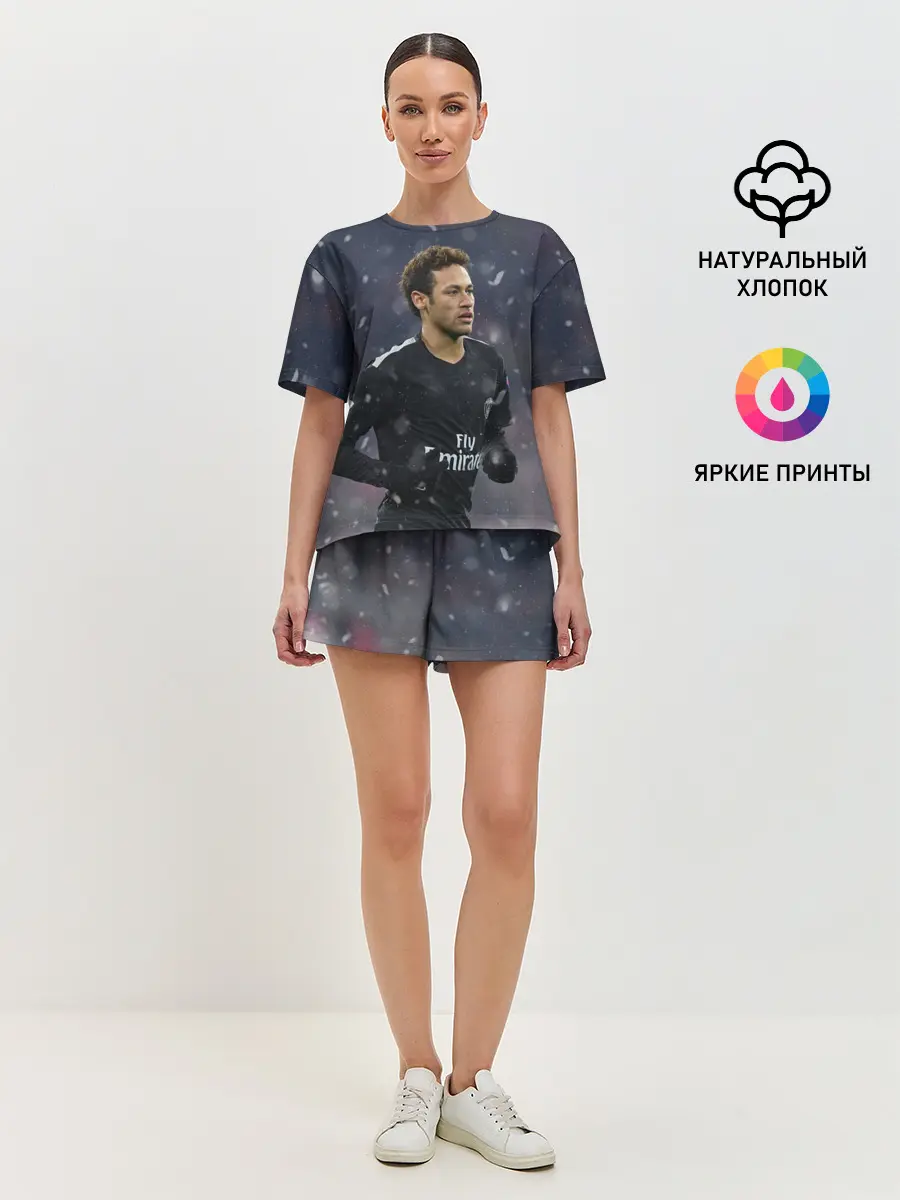 Женская пижама с шортами / Неймар ПСЖ