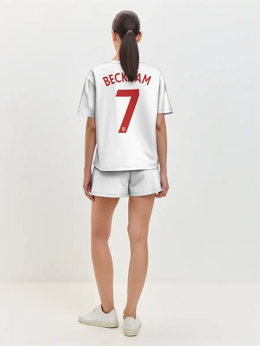 Женская пижама с шортами / Дэвид Бекхэм Англия Ретро