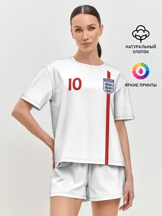 Женская пижама с шортами / Майкл Оуэн Англия Ретро