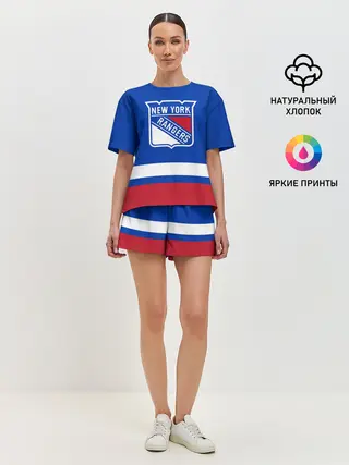 Женская пижама с шортами / Нью-Йорк Рейнджерс НХЛ