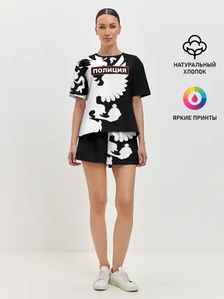 Женская пижама с шортами / Полиция