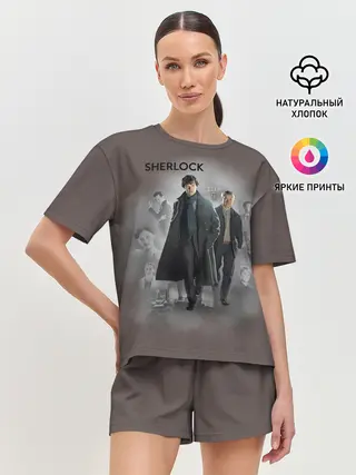 Женская пижама с шортами / SHERLOCK | ШЕРЛОК