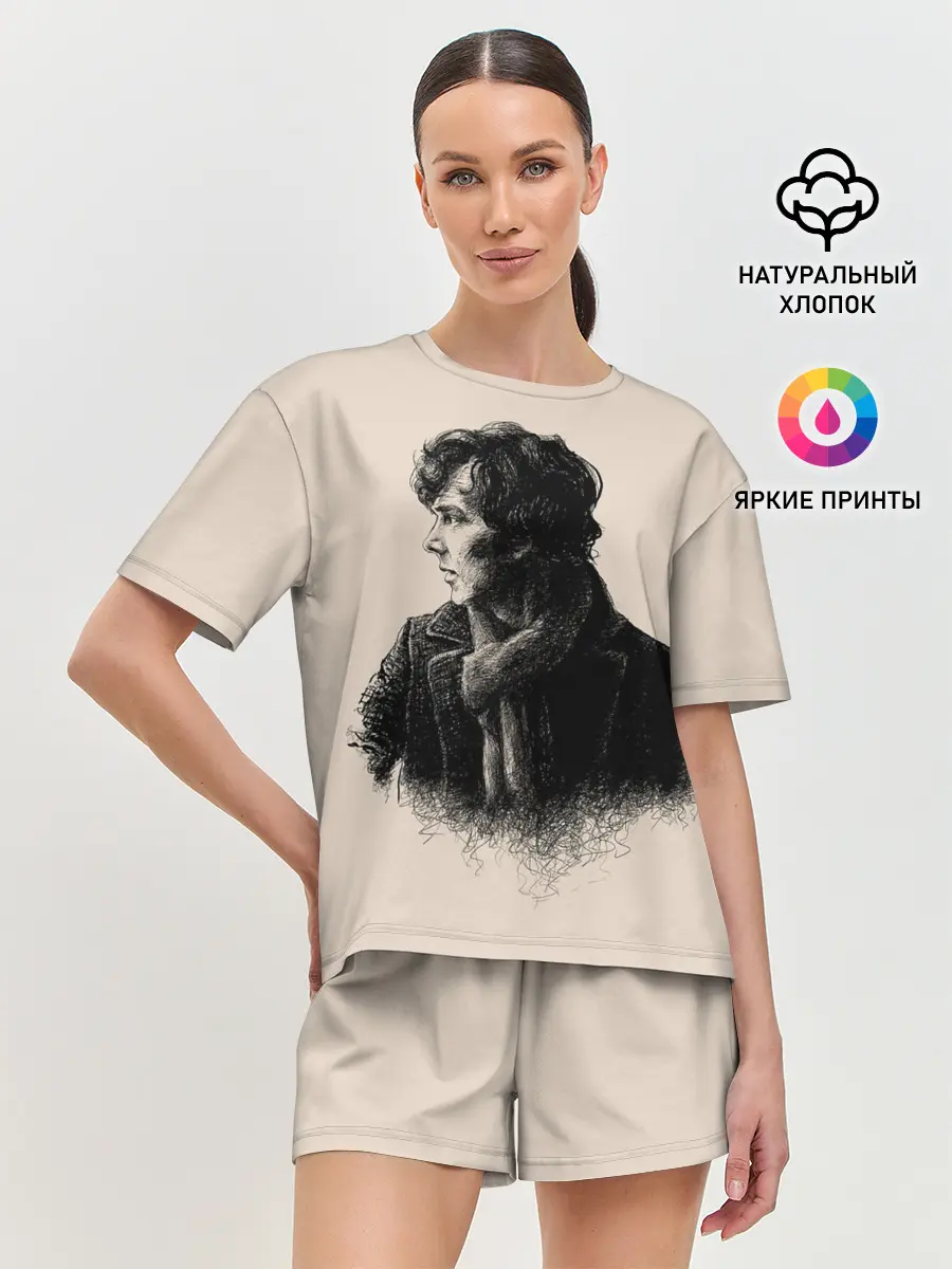 Женская пижама с шортами / Sherlock