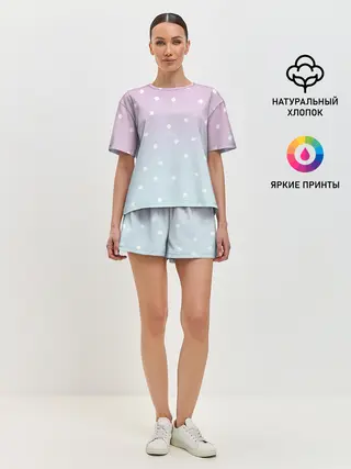 Женская пижама с шортами / Милый градиент