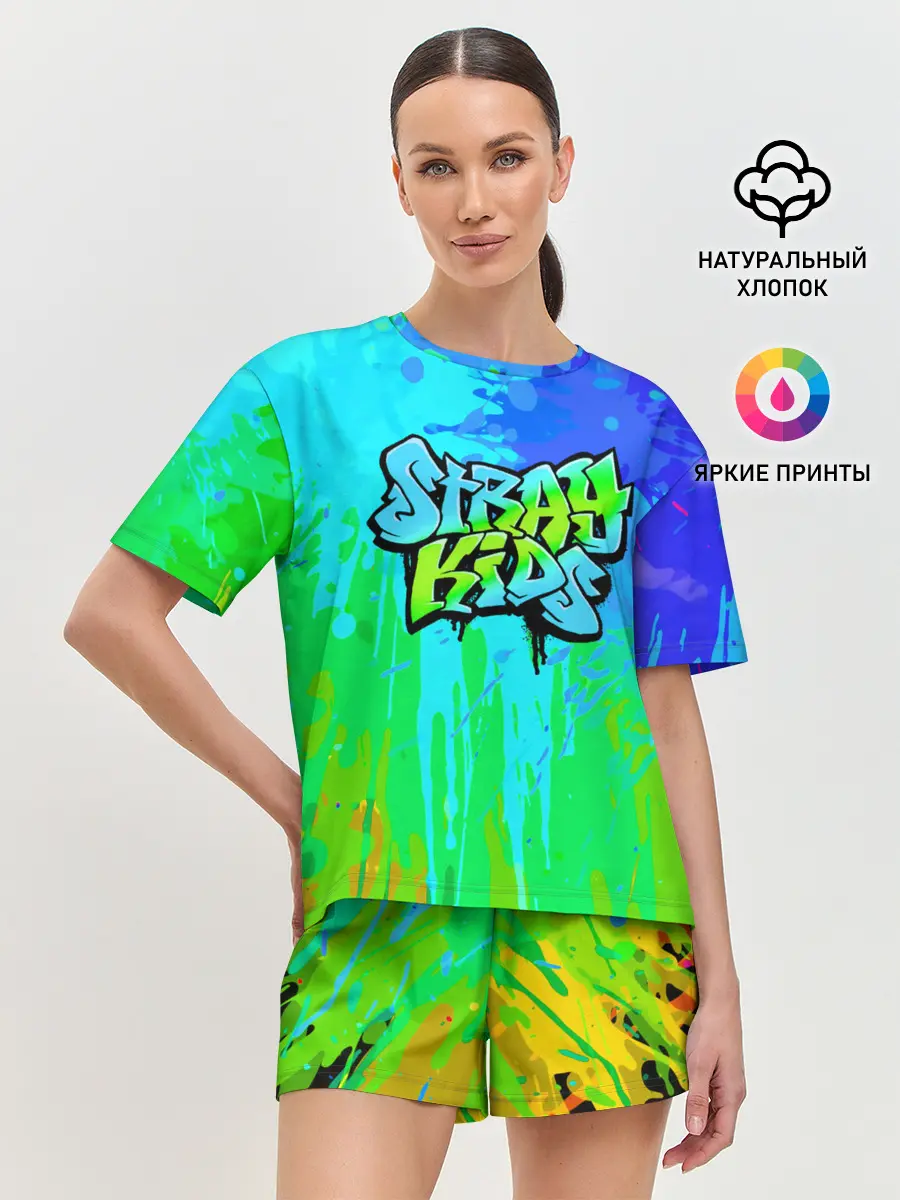 Женская пижама с шортами / Stray Kids