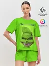Женская пижама с шортами / Grinch Face