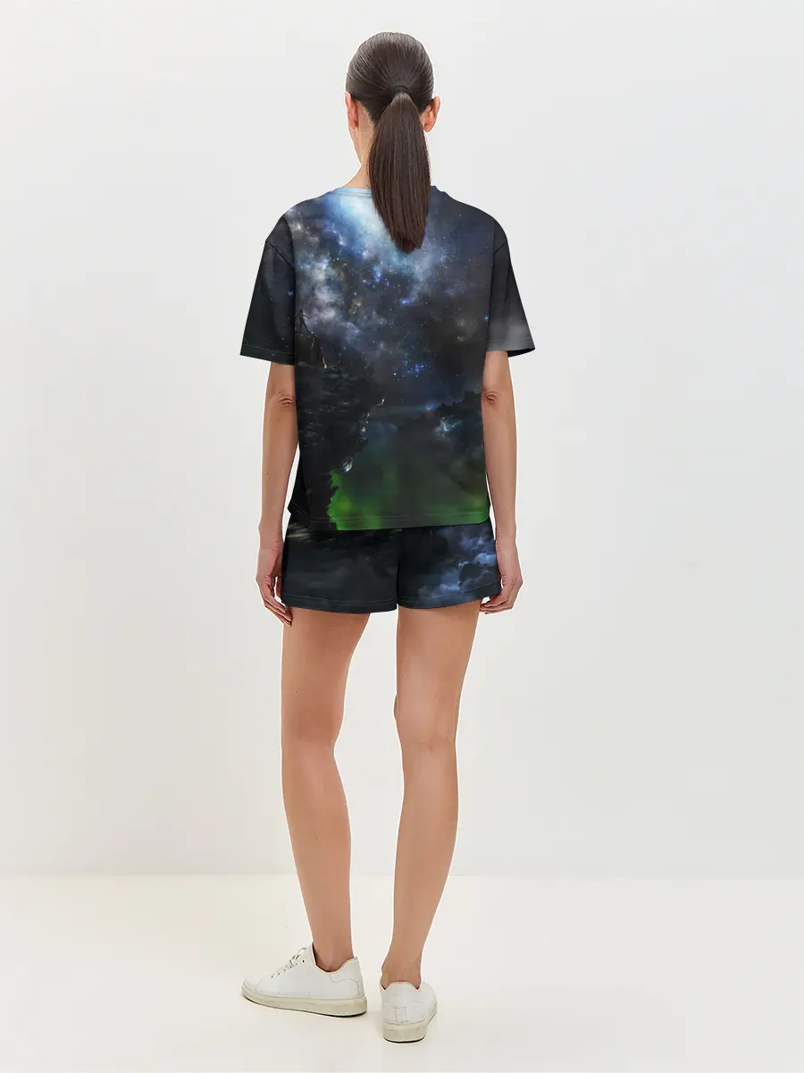 Женская пижама с шортами / Космос