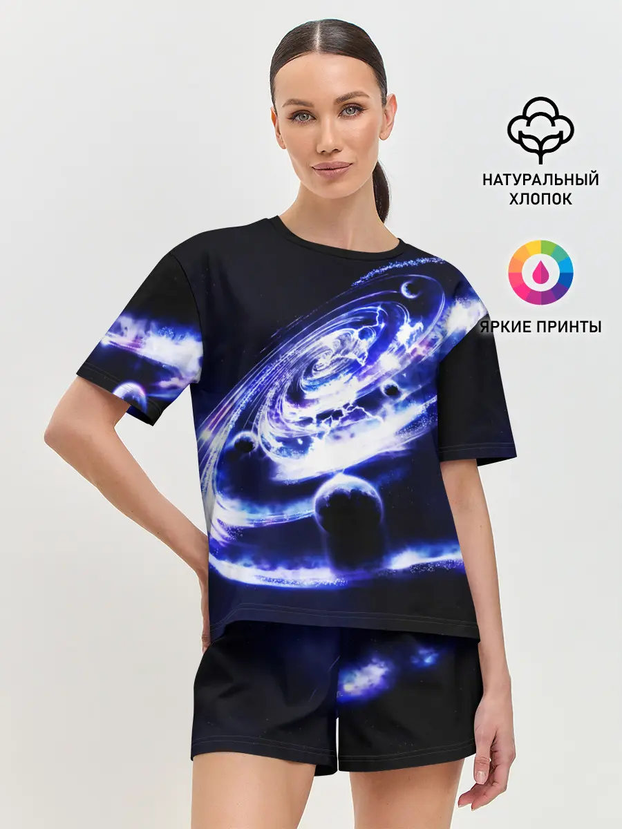 Женская пижама с шортами / GALAXY