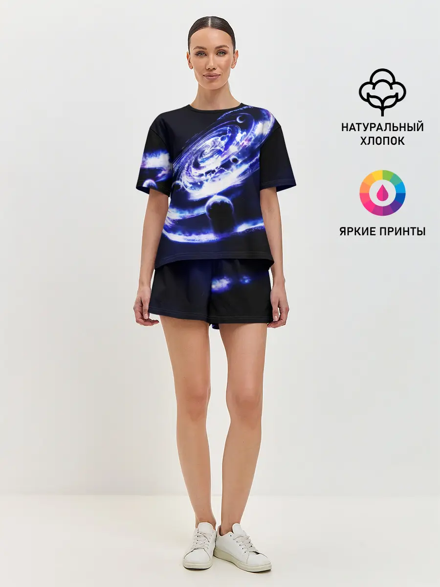 Женская пижама с шортами / GALAXY