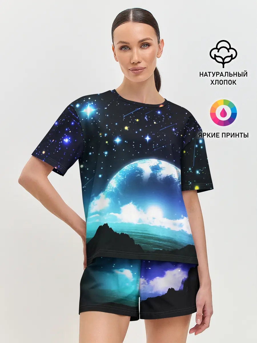 Женская пижама с шортами / ЛУНА