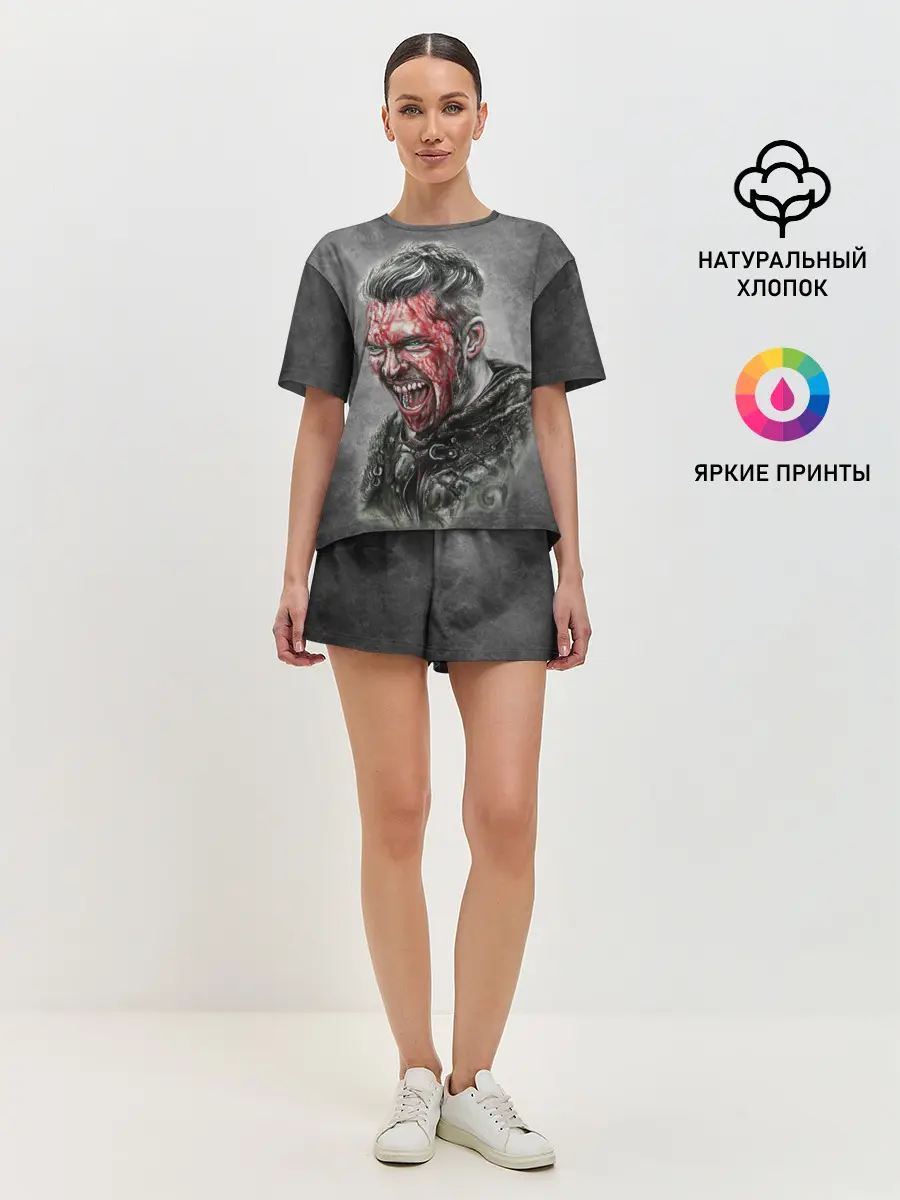 Женская пижама с шортами / vikings