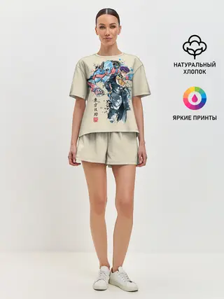 Женская пижама с шортами / Приключения ДжоДжо