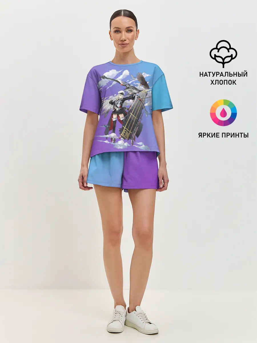 Женская пижама с шортами / Azur Lane Enterprise and Yorktown