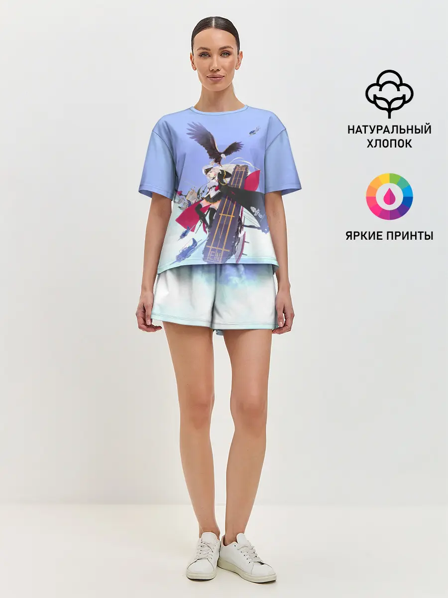 Женская пижама с шортами / Лазурный путь