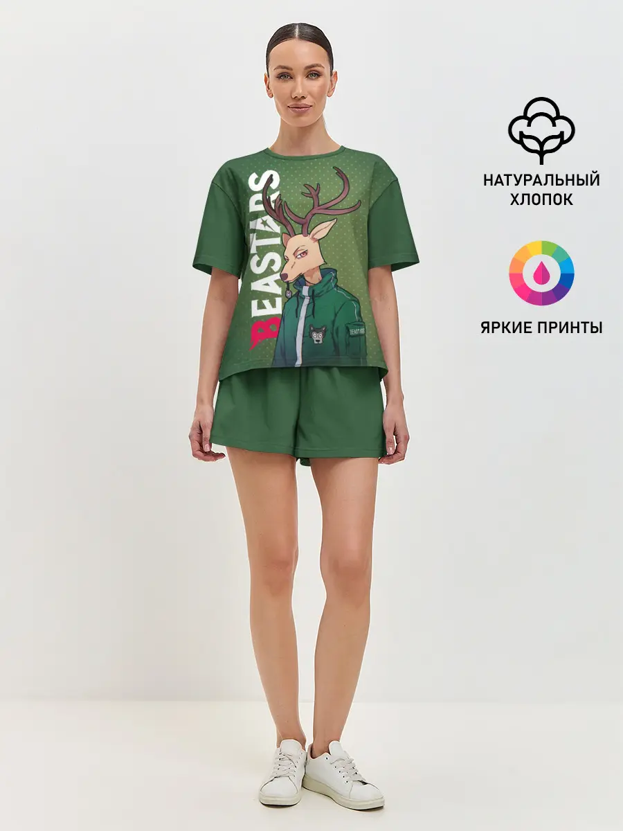 Женская пижама с шортами / Выдающиеся звери