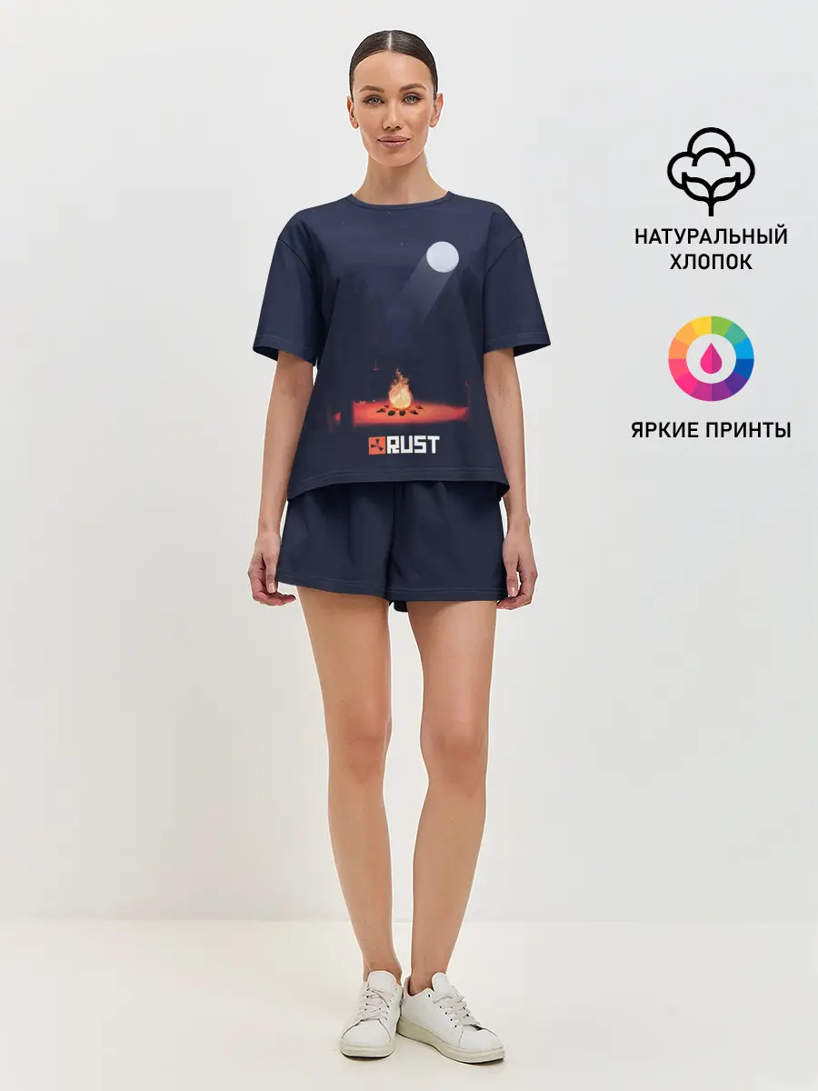 Женская пижама с шортами / Rust