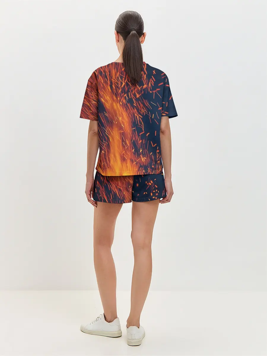 Женская пижама с шортами / Sparks Rust