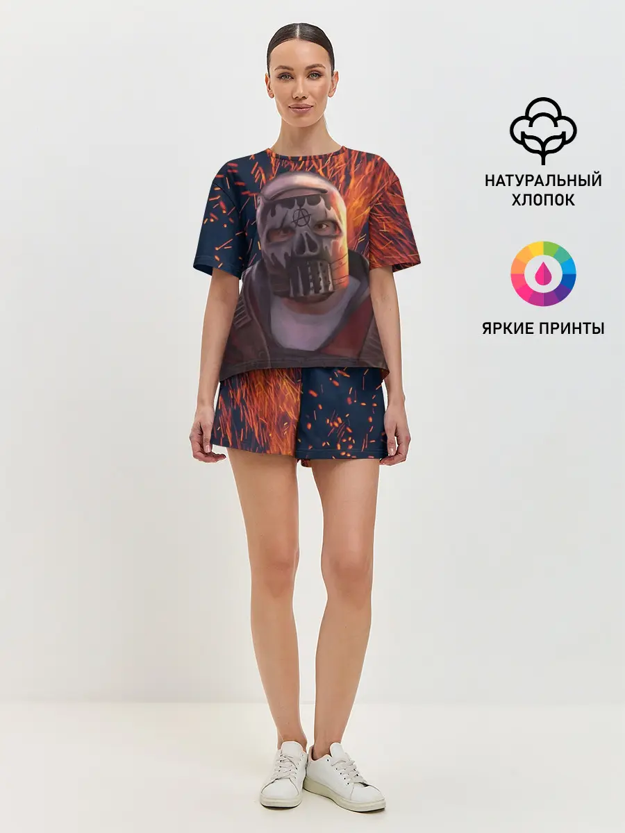 Женская пижама с шортами / Sparks Rust