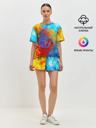 Женская пижама с шортами / Битва огней x Драконы