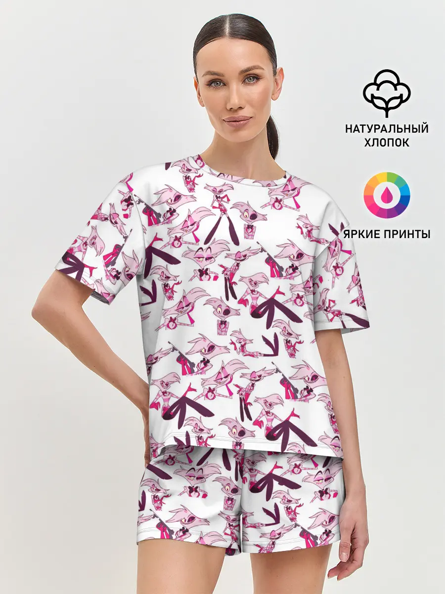 Женская пижама с шортами / Hazbin Hotel: Angel Dust