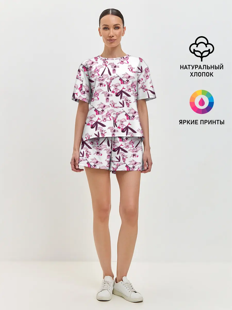 Женская пижама с шортами / Hazbin Hotel: Angel Dust