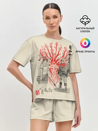 Женская пижама с шортами / Принцесса Мононоке