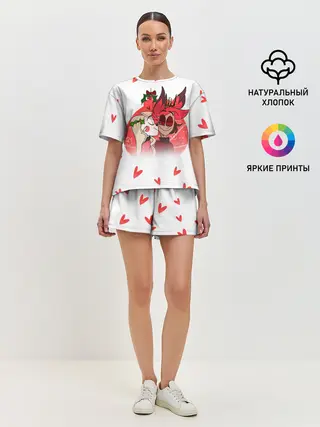 Женская пижама с шортами / ОТЕЛЬ ХАЗБИН НОВОГОДНИЙ