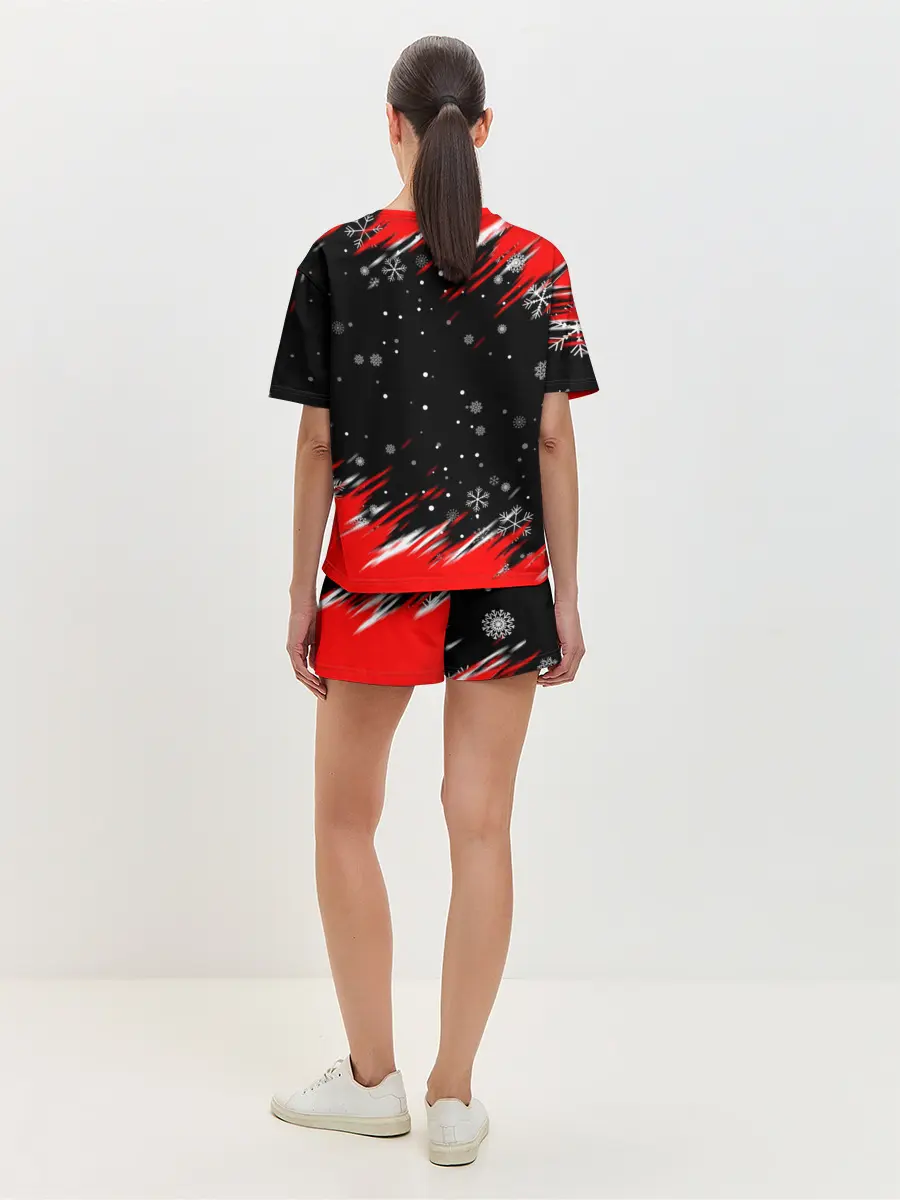 Женская пижама с шортами / HAZBIN HOTEL НОВОГОДНИЙ.