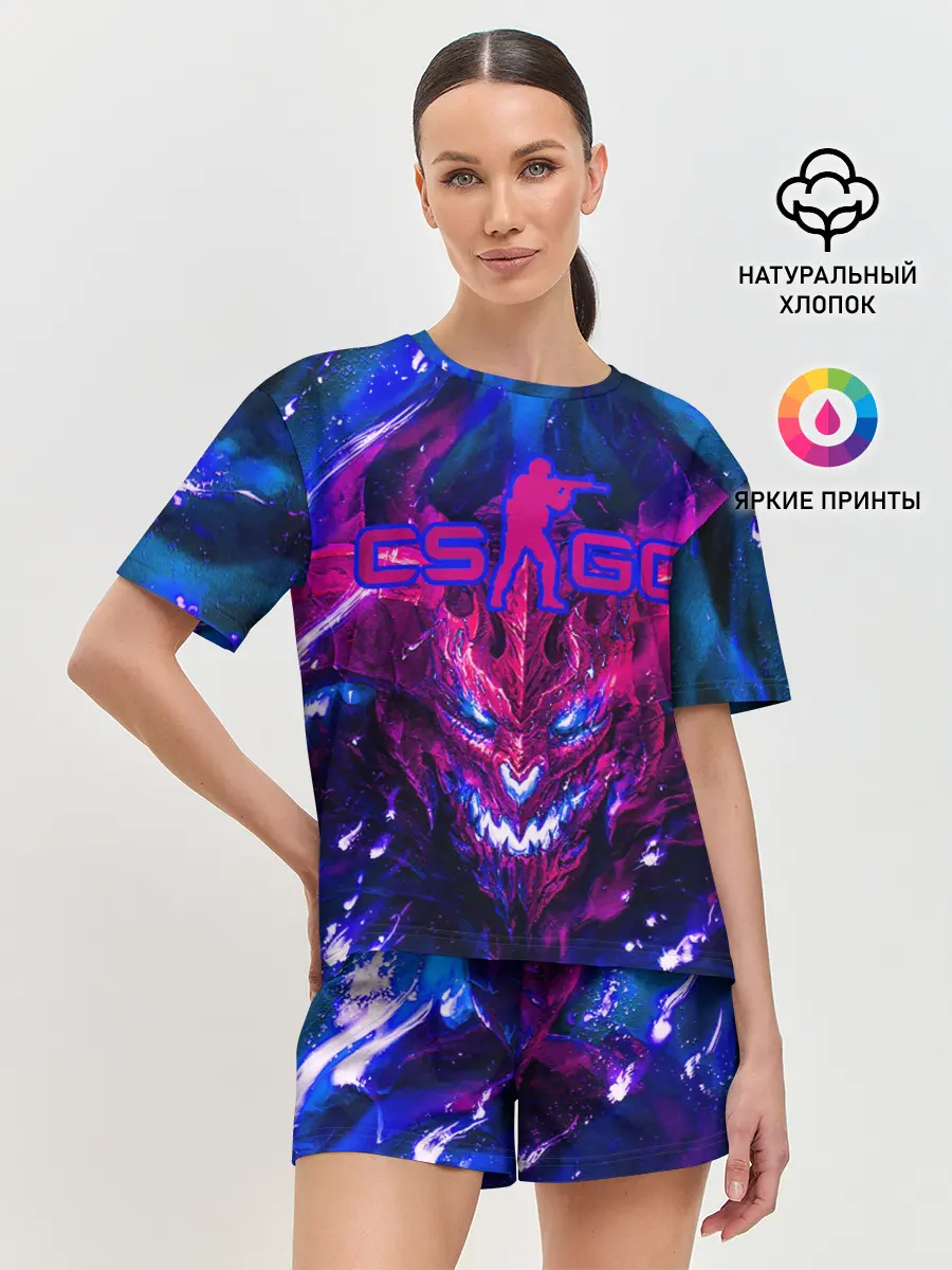 Женская пижама с шортами / CS GO + текстура ТОП