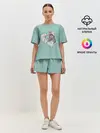 Женская пижама с шортами / Billie Eilish Mint Art