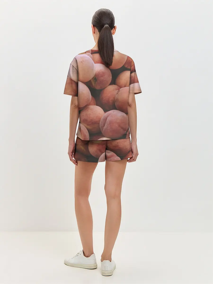 Женская пижама с шортами / Персики.