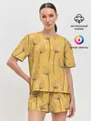 Женская пижама с шортами / Цветы