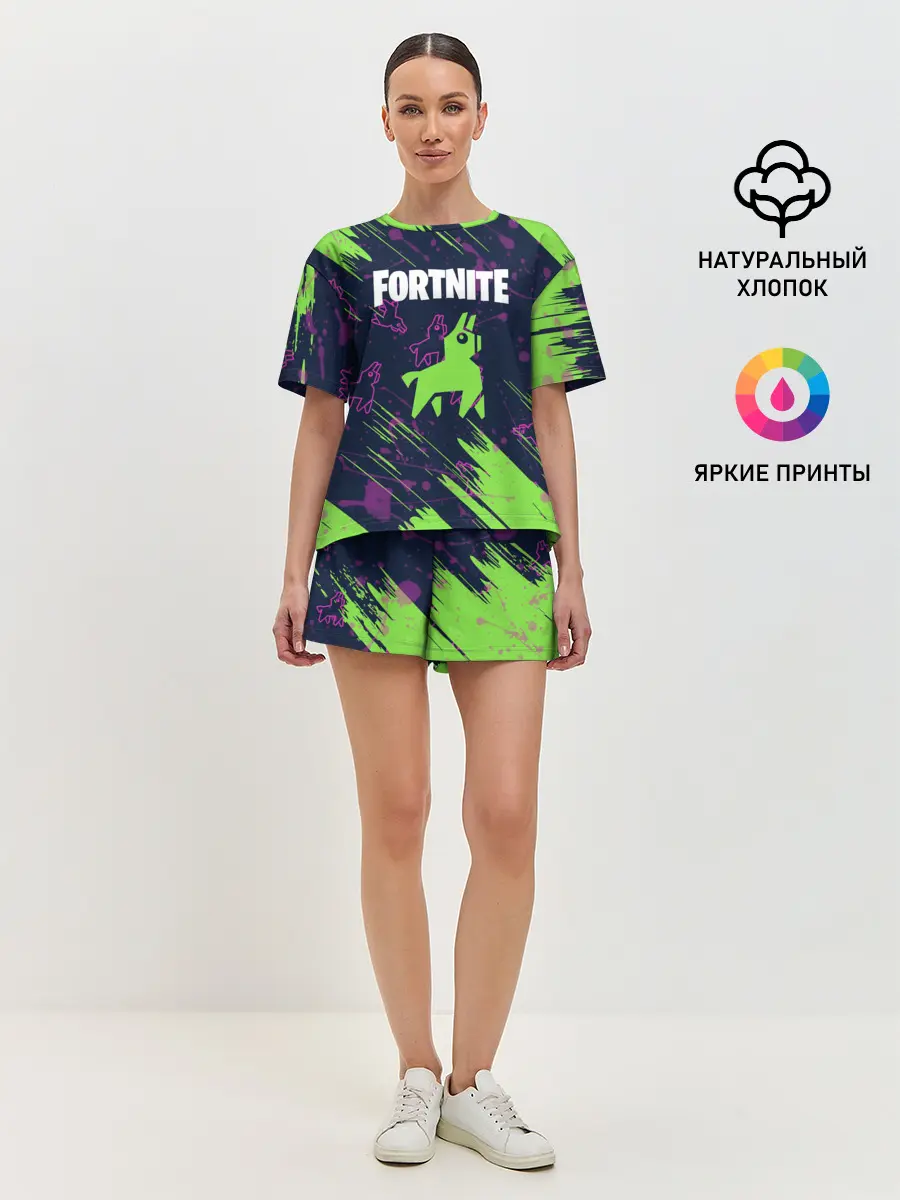 Женская пижама с шортами / FORTNITE LAMA.