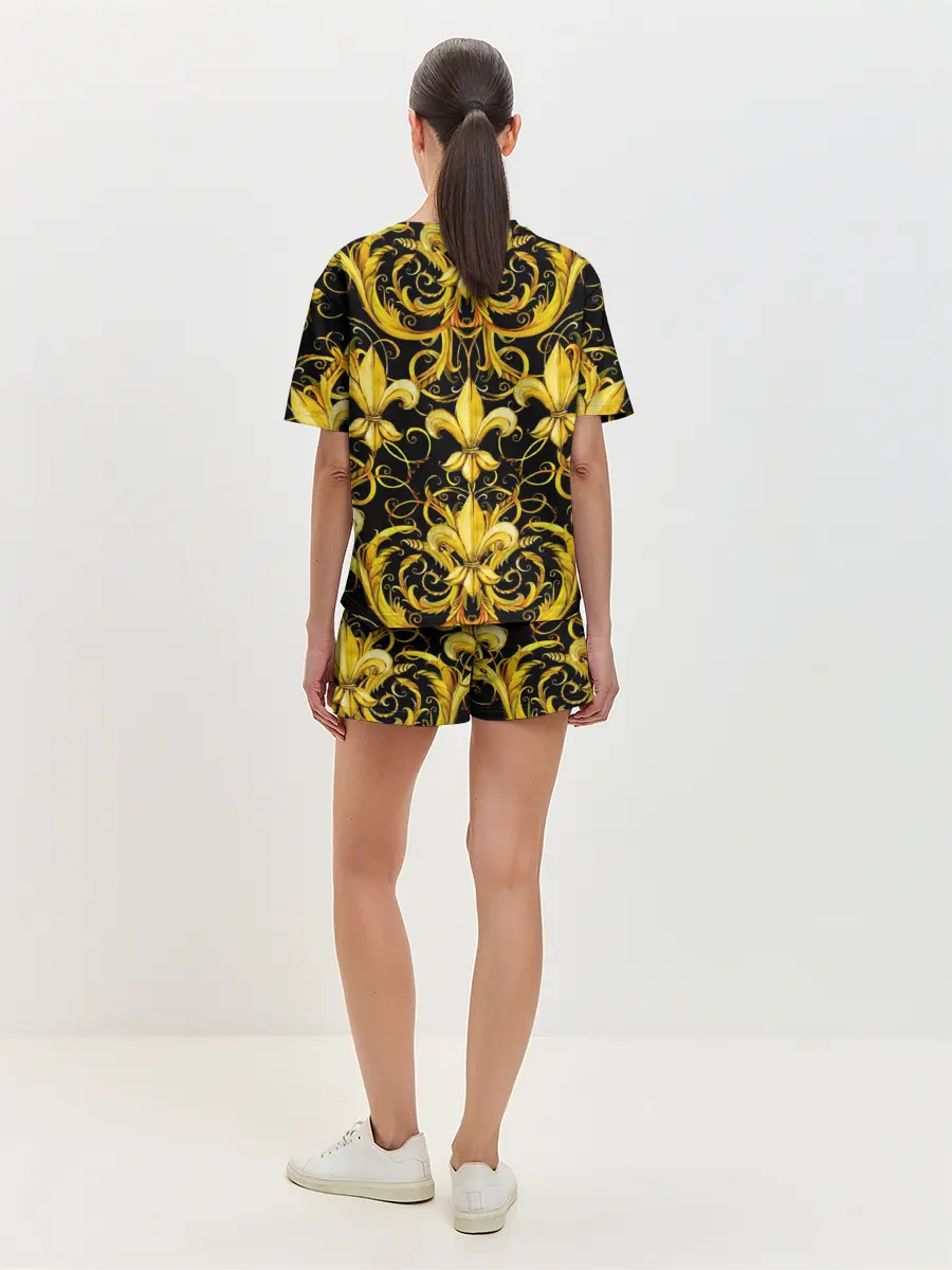 Женская пижама с шортами / gold spades