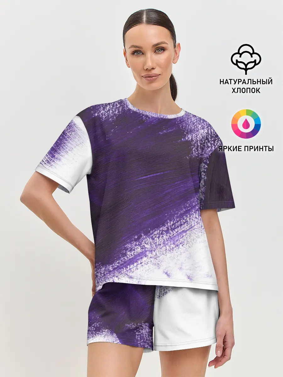 Женская пижама с шортами / ФИОЛЕТОВАЯ КРАСКА