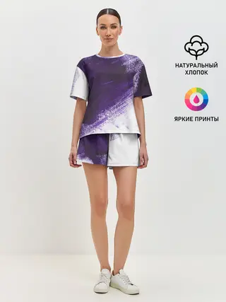 Женская пижама с шортами / ФИОЛЕТОВАЯ КРАСКА