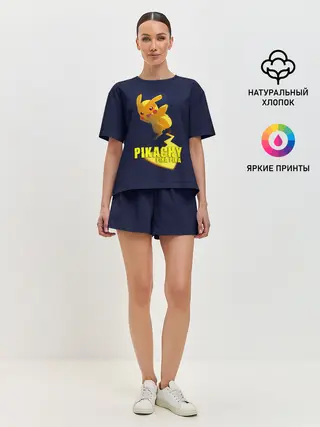 Женская пижама с шортами / Pikachu Pika Pika