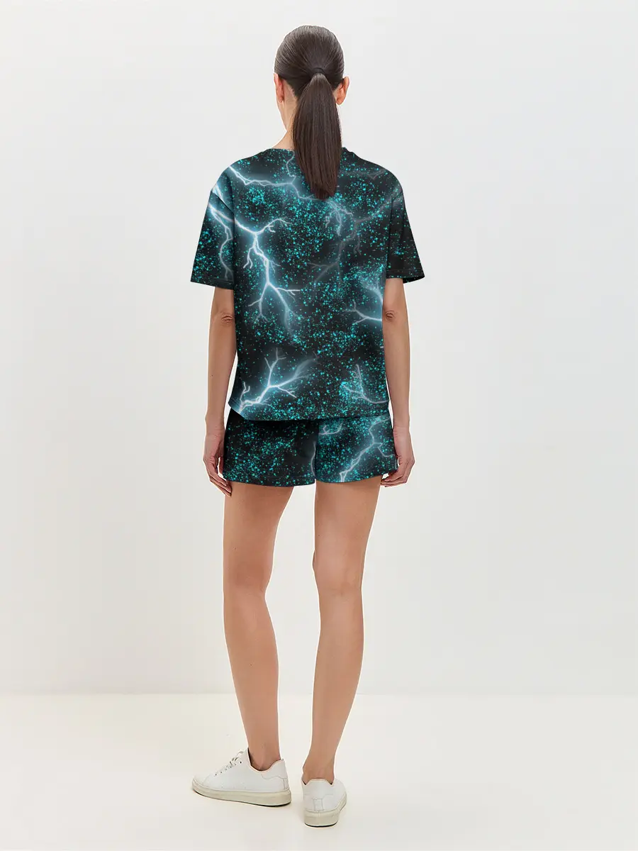 Женская пижама с шортами / Молния