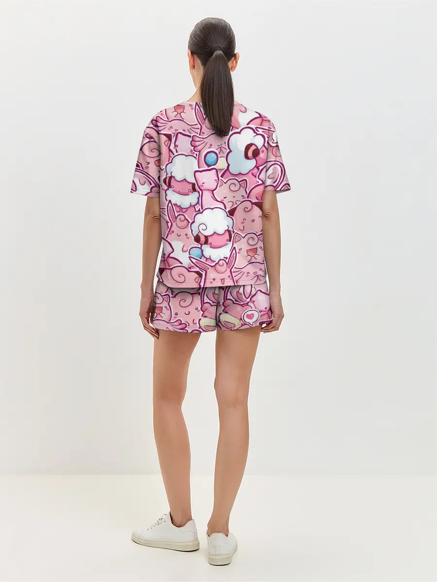 Женская пижама с шортами / Розовое собрание