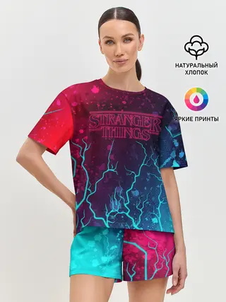 Женская пижама с шортами / ОЧЕНЬ СТРАННЫЕ ДЕЛА / STRANGER