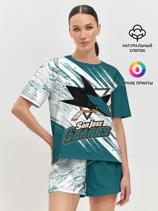 Женская пижама с шортами / Сан-Хосе Шаркс