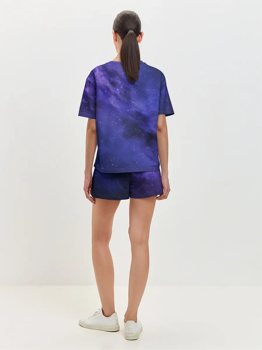 Женская пижама с шортами / Космос
